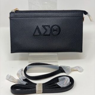 PR#7070 black on black 2 strap Wallet/crossbody/wristlet