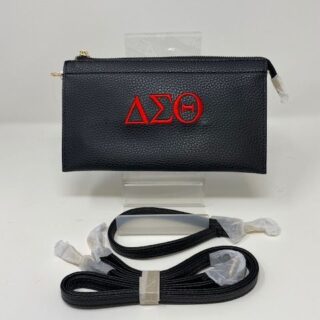 PR#7070 Black 2 strap wallet/crossbody/wristlet bag