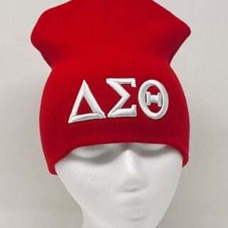 Red Scully Hat with White DST Symbols